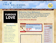 Tablet Screenshot of freebelievers.com